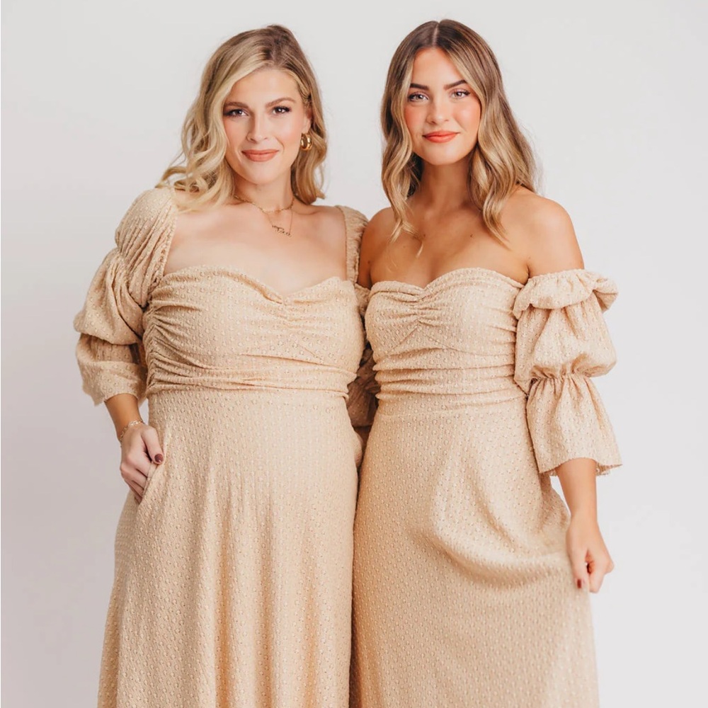 WORTH COLLECTIVE Corrine Tiered Sleeve Maxi Dresss
